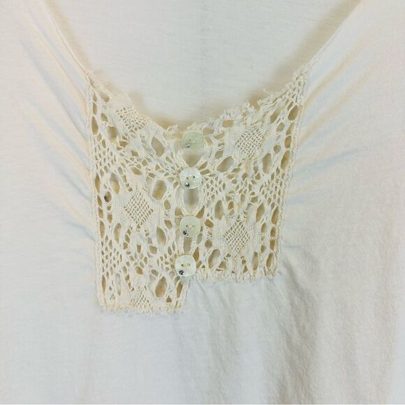 Johnny Was 4 Love And Liberty Floral Lace Cream Tiered Boho Top - Picture 4 of 7